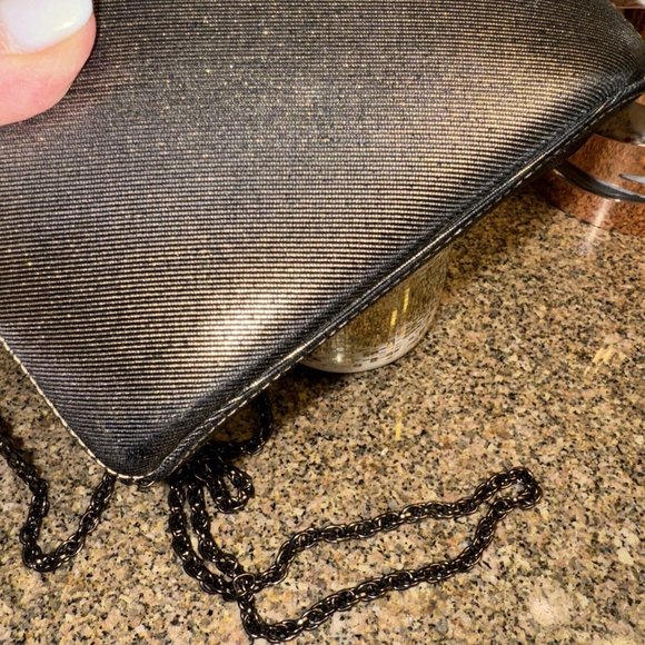 Vintage RODO ITALY Metallic Bronze Rhinestone Clasp Evening Clutch Bag‎ - Picture 7 of 8